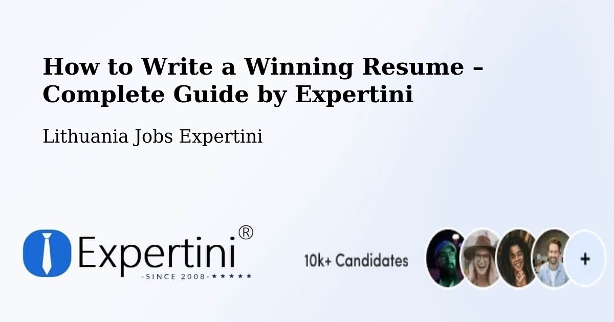 Resume Writing Guide for Job Seekers – Silute - Silute, Lithuania Jobs Expertini