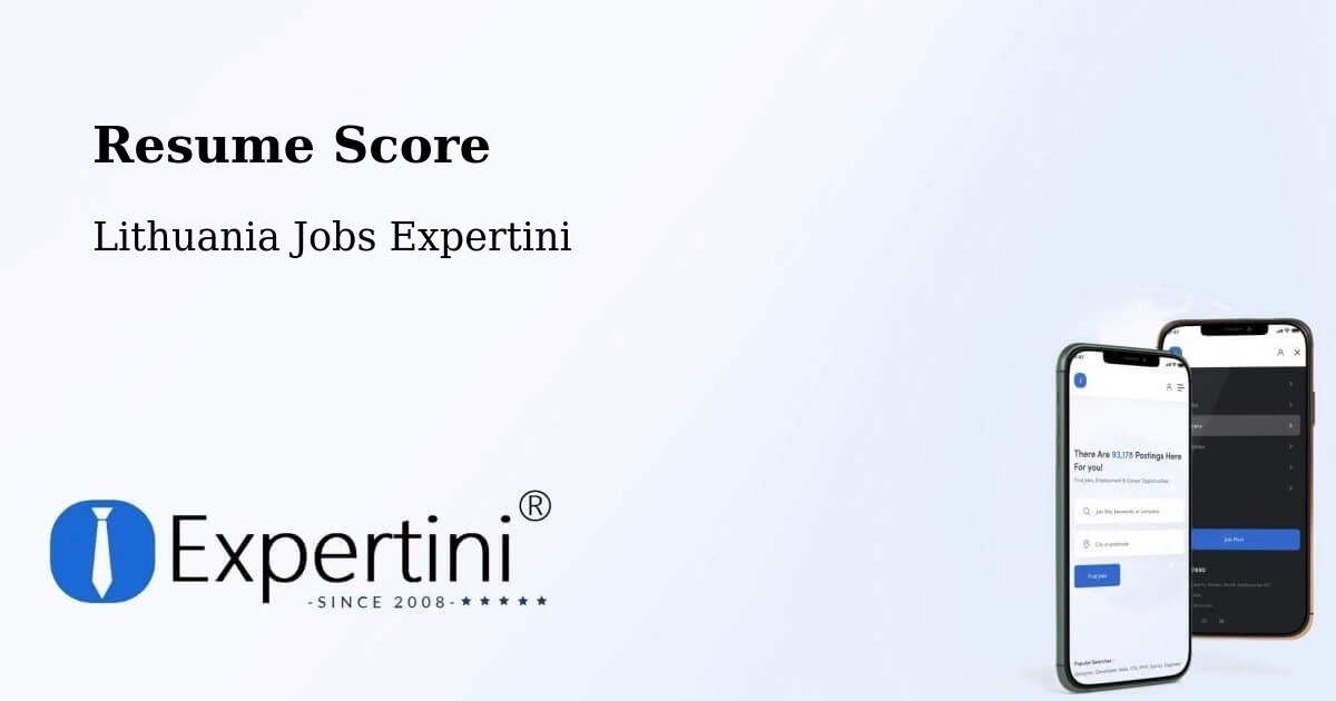 Resume Score & Job Description Match Tool – Silute - Lithuania Jobs Expertini